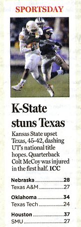 Image Credit: The Dallas Morning News Sunday November 12, 2006 edition, page 1A