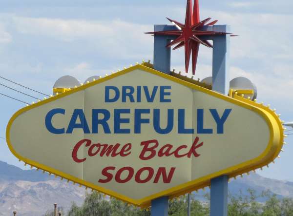 Photo of the sign seen on Boulder Highway as you leave Las Vegas to the southeast, into southern Clark County Nevada.