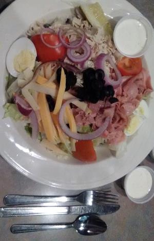 This delicious chef salad was an artistic creation of the food service professionals at the Chuckwagon Restaurant at The Longhorn Hotel & Casino on Boulder Highway in East Las Vegas.