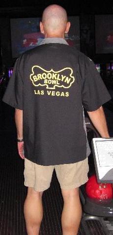 Rockin' my stylish new Brooklyn Bowl Las Vegas bowling shirt which was purchased from the good folks at www.bowlingshirt.com.
