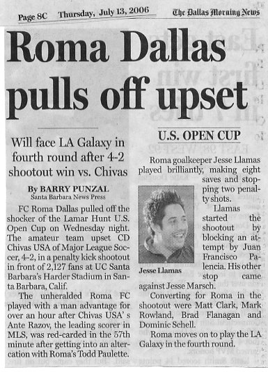 Image Credit:  The Dallas Morning News,  July 13, 2006 edition, page 8c, from article by Barry Punzal of The Santa Barbara News Press.