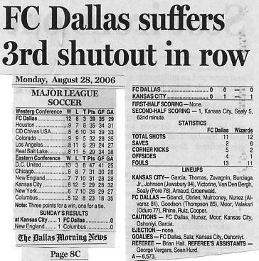 Image Credit:  The Dallas Morning News, August 28, 2006, page 8C, from an article by Greg Echlin of Kansas City.