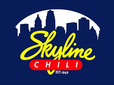 Skyline Chili Parlor Restaurant logo with blue background