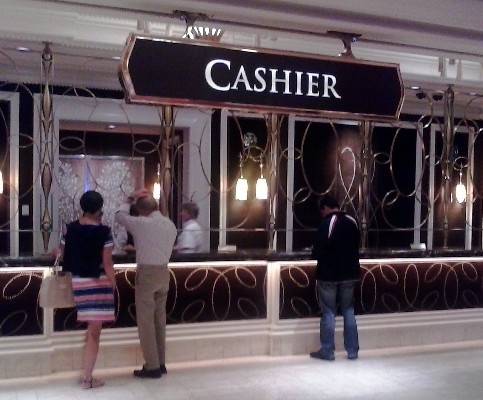 A pic of the cashier area of the Wynn Resort and Casino in Las Vegas, Nevada.