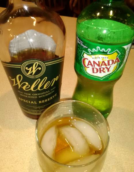 A favorite cocktail of Canada Dry Ginger Ale and Bourbon, particularly Weller Special Reserve Wheated Whiskey made in Frankfort at Buffalo Trace Distillery.