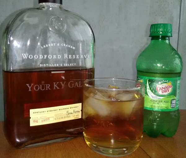 While usually too good for mixing, Paula and I once used delicious Woodford Reserve Distiller's Select bourbon whiskey and Canada Dry Ginger Ale.