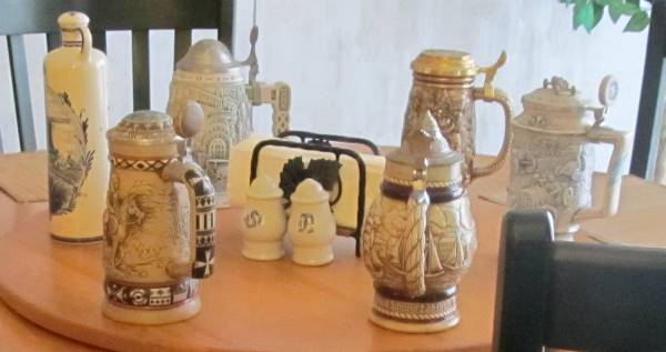My beer stein collection photo taken in Grapevine, Texas USA.