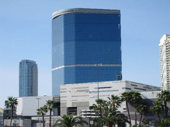 A photo of the Fontainebleau building in Las Vegas taken by the author from the southeast, along Paradise Road, but probably North of The Las Vegas Convention Center.