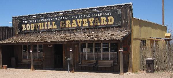 Pic of the famous Boot Hill Graveyard in Tombstone, AZ.  Also called the Boothill Cemetery.