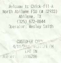 The food is always delicious at the Chick-fil-A #2933 in North Abilene, Texas.
