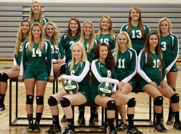 The Williston State College varsity women's volleyball team of 2014, known as the Lady Tetons.