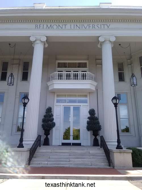 A building on the main campus of Belmont University in Nashville, Tennessee.