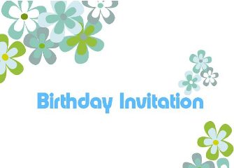A birthday invitation graphic.