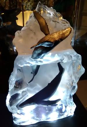 Lena Korneyeva was the fine arts consultant who showed Paula Hahnert and I this Wyland sculpture of whales on display at the Signature Galleries in the Grand Canal Shoppes at The Venetian Resort Casino in Las Vegas.