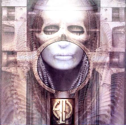 CD insert art for the Brain Salad Surgery album by the progessive rock supergroup Emerson, Lake and Palmer.