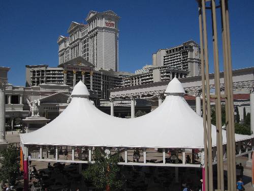 A photo of Caesars Palace Las Vegas taken by the author in the Spring of 2015.