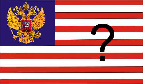 Here's a Russerican flag idea which I'd like to run up the flag pole.