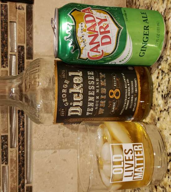George Dickel Number 8 Tennessee Sipping Whiskey tastes great with my favorite ginger ale by Canada Dry.