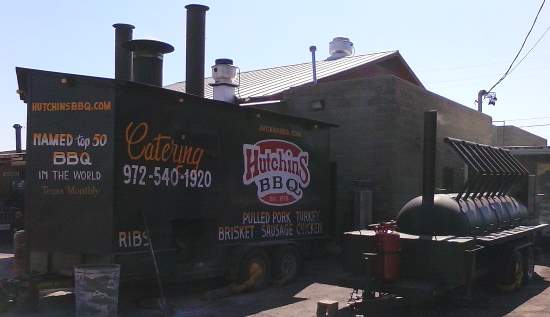 Here's the giant smokers behind the McKinney barbeque joint, where the magic is done.