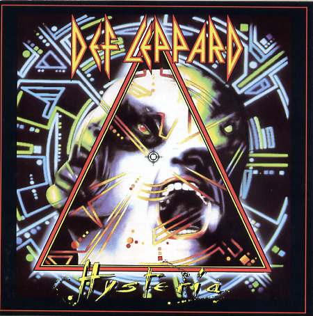 CD insert art for the Hysteria CD by Def Leppard