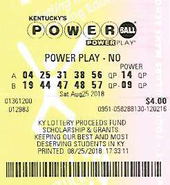 A lottery ticket for Kentucky's Powerball Power Play, which keeps our best and most deserving students in the Bluegrass State.