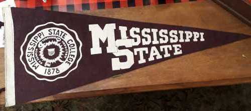 A pennant of the Mississippi State University at Starkville, MS.
