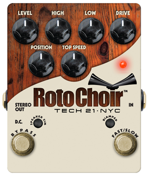 Image of the Roto Choir by Tech 21 NYC, a rotary speaker pedal