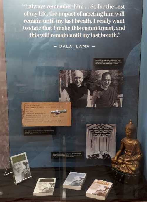 Plaque at the Thomas Merton Center inside the library at Bellarmine University which quotes the Dalai Lama.