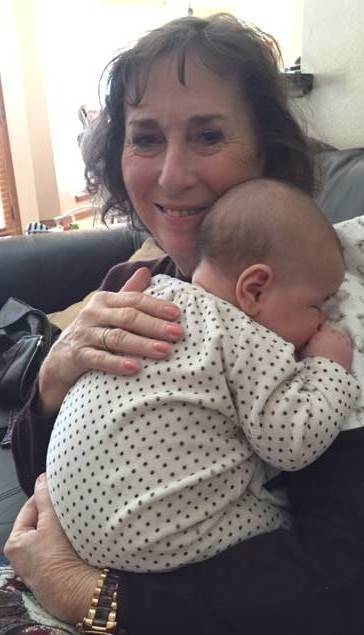 Grandma Toni Neilon with Luke when he was only a month or so old.