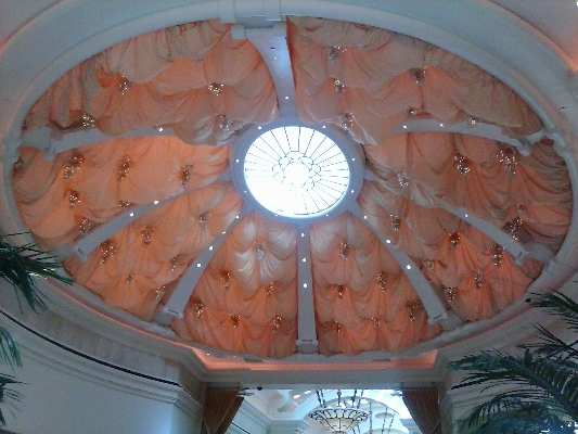 A groovy ceiling appointment with sky light at The Wynn Resort Las Vegas.