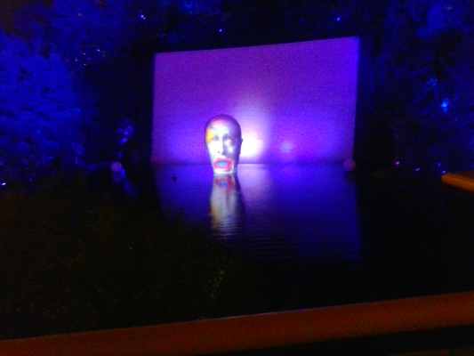 Photo of the "Oh, Yeah" show as viewed from the North Show Terrace at The Lake of Dreams at The Wynn Resort Las Vegas Nevada.