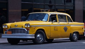 Yellow Checker Cab photograph