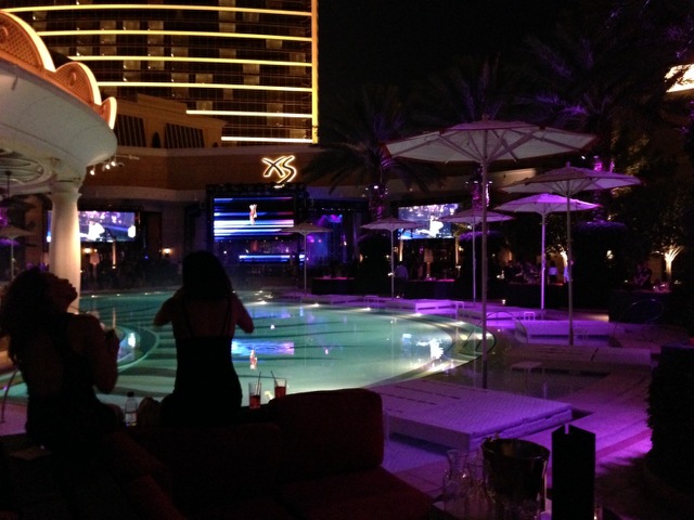 Photo of the pool at the Nightclub XS at The Encore Resort and Casino in Las Vegas.  The photographer is my son-in-law, Marty.