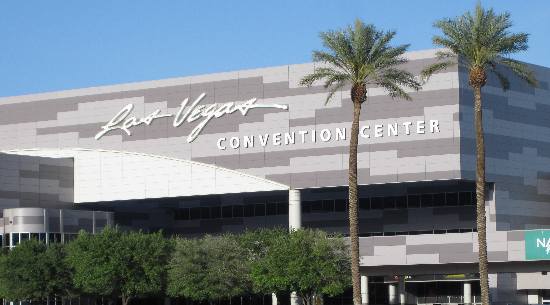 A photo of the Las Vegas Convention Center on Paradise Road.