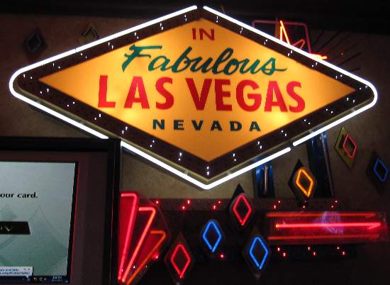 Here's another neon sign from inside the Silver Seven Casino, no doubt inspired by the Welcome to Fabulous Las Vegas Nevada sign on the South end of The Las Vegas Strip.