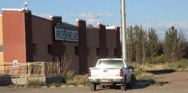 Pic of the Apache Homelands snack and smoke shop in Deming, New Mexico, a casino project of the Fort Sill Oklahoma Apache tribe which is headed by Tribe Chairman Jeff Haozous.