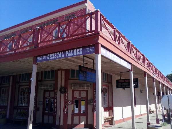 Pic of the front of The Crystal Palace in Tombstone, AZ.